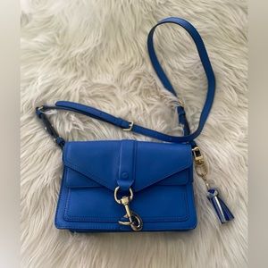 REBECCA MINKOFF BLUE CROSSBODY TASSEL BAG